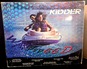 Vintage Kidder WarpSpeed NOS Towable Tube Inflatable Sporty Powerboat NIB